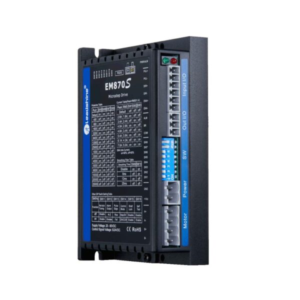 EM870S Stepper drive 1.4-7.0A, 20-80VDC supply voltage