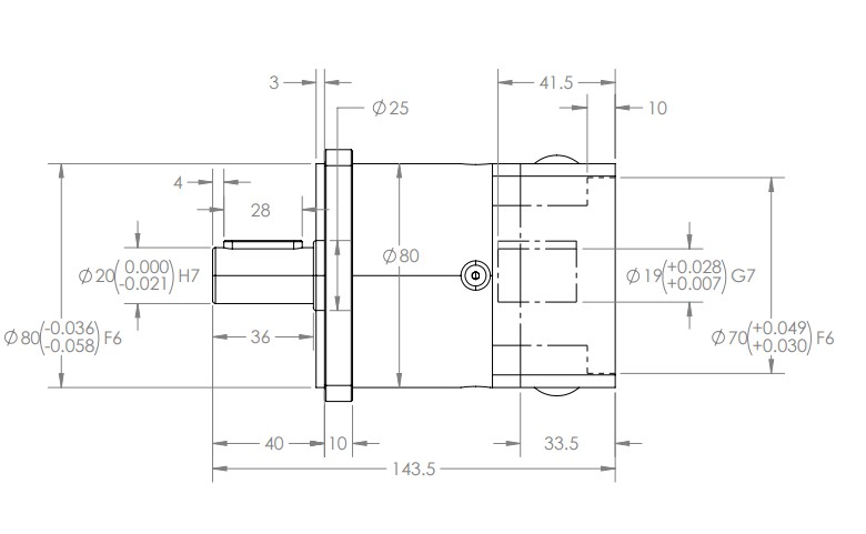 Planetary gearbox reducer 3:1, to 10:1, for 80mm frame motors - Image 4
