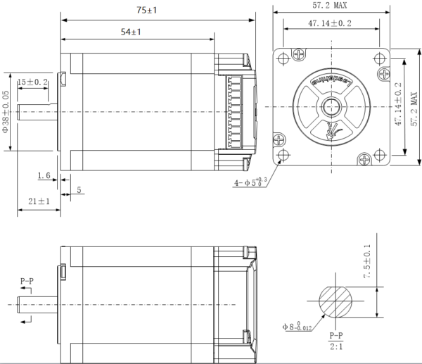 NEMA 23 Integrated stepper motor - iEM-2313 - Image 2