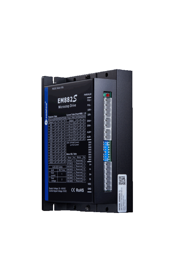 EM882S Stepper drive 2.1-8.2A, 20-80VDC supply voltage