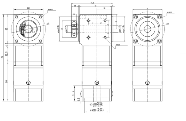 ZR060S-020-H-14K5-50-70-M5 Precision 90 Degree Reducer - Image 5