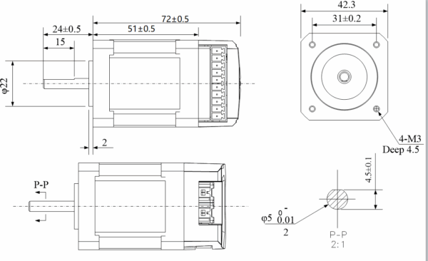 iEM-1706 - 0.6N.m Nema 17 stepper with built in driver - Image 4