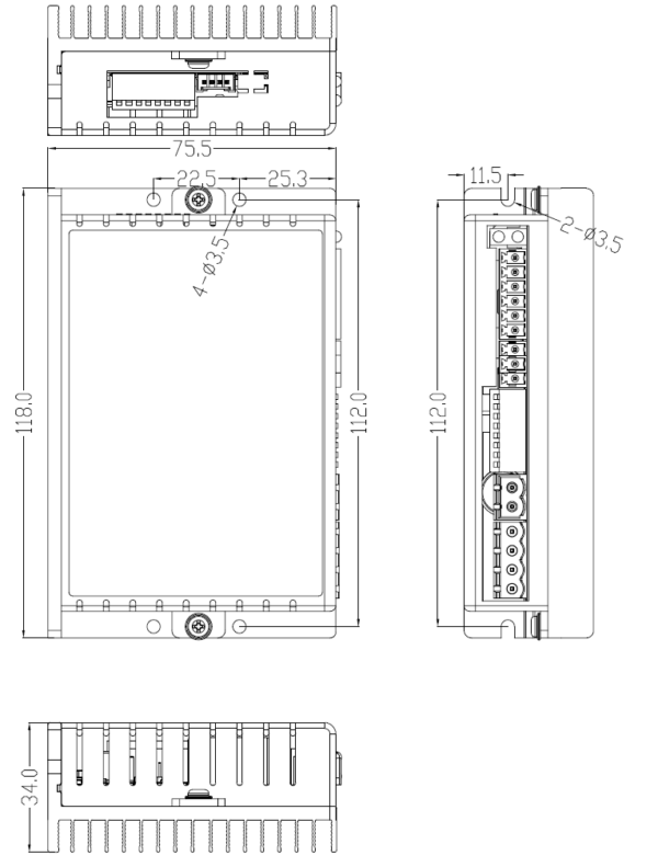 5.6A Two-phase stepper drive EM1-556 - Image 2